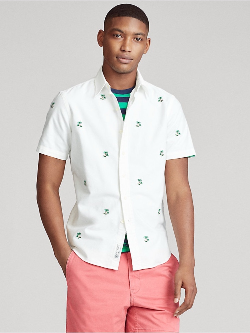 Polo Ralph Lauren Palm Tree Oxford Shirt, Size Large